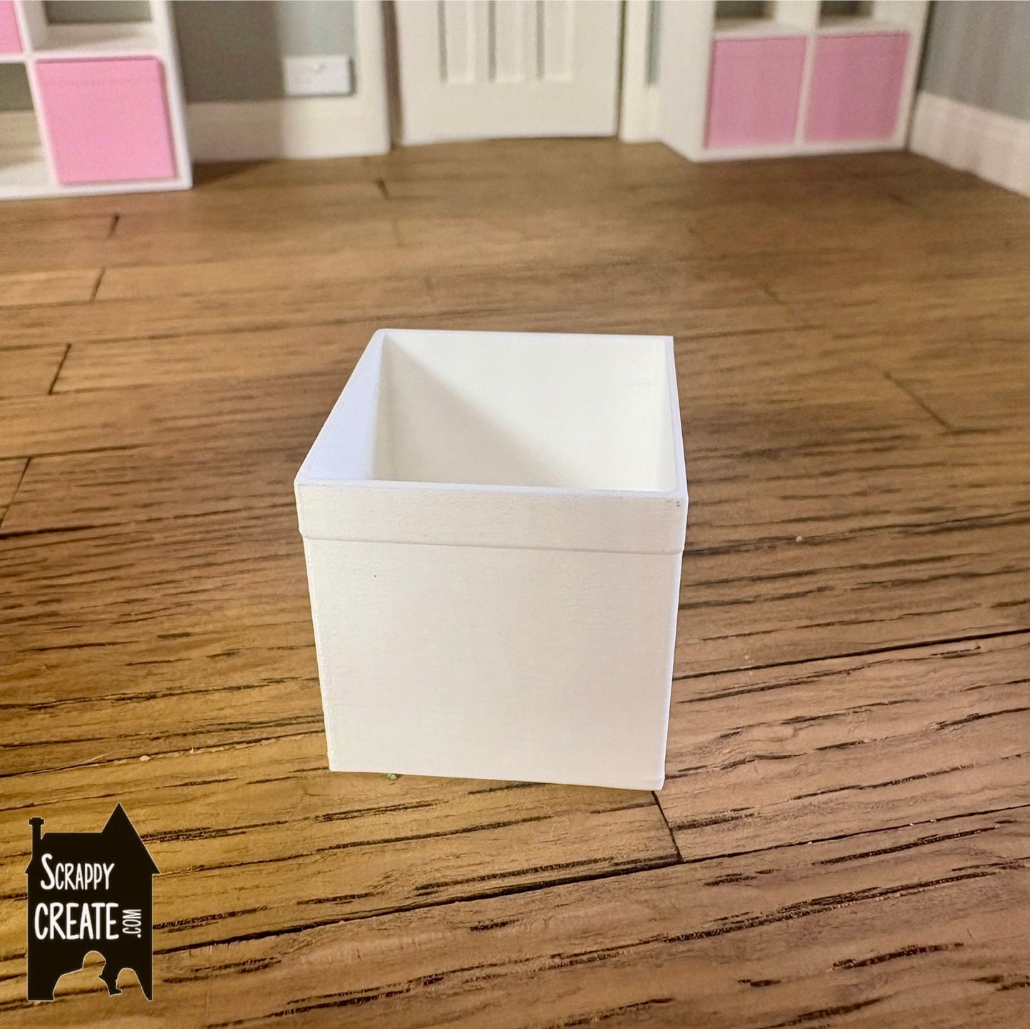 Kallax inspired wood effect cube storage