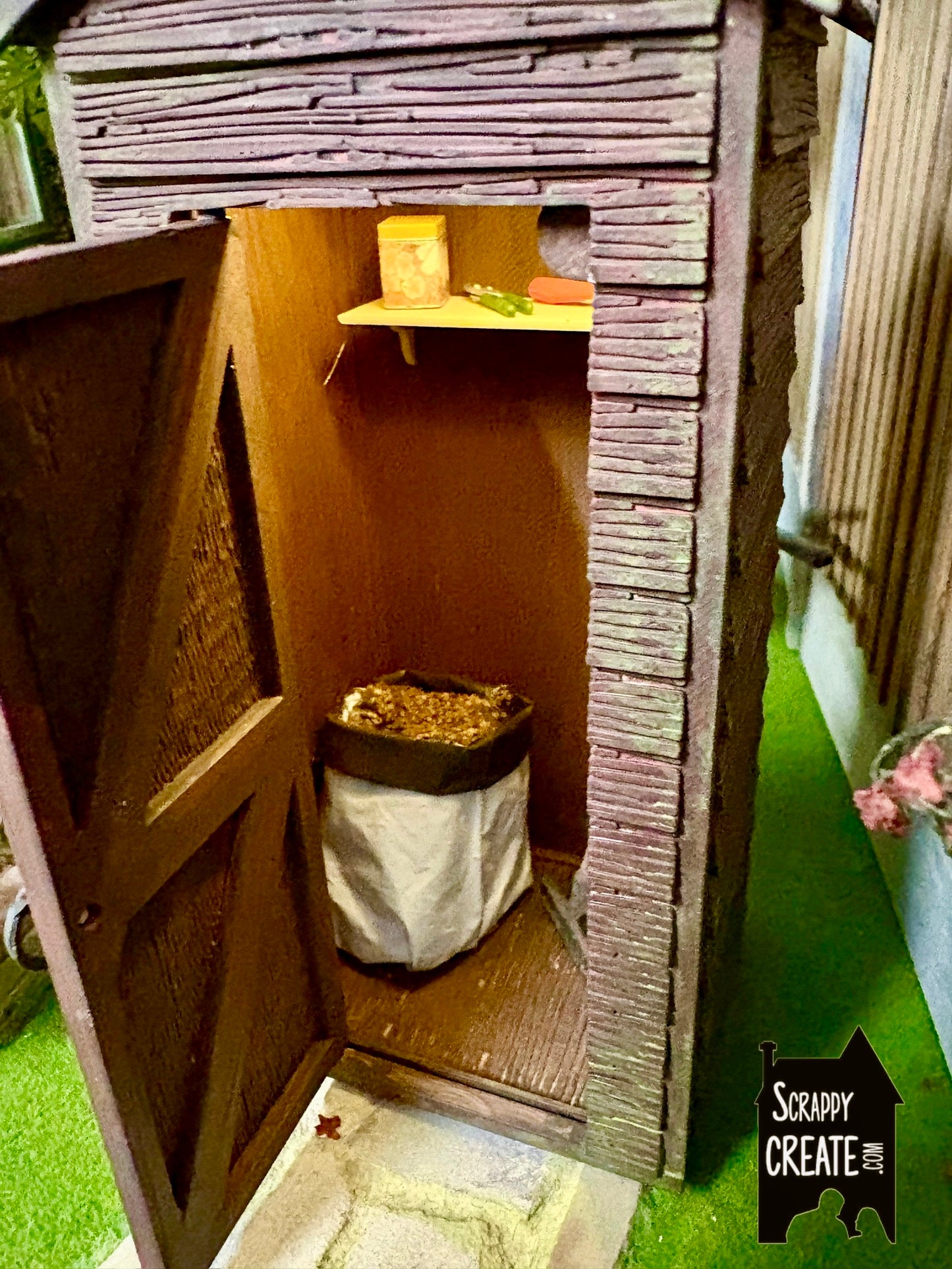 Garden tool shed with light