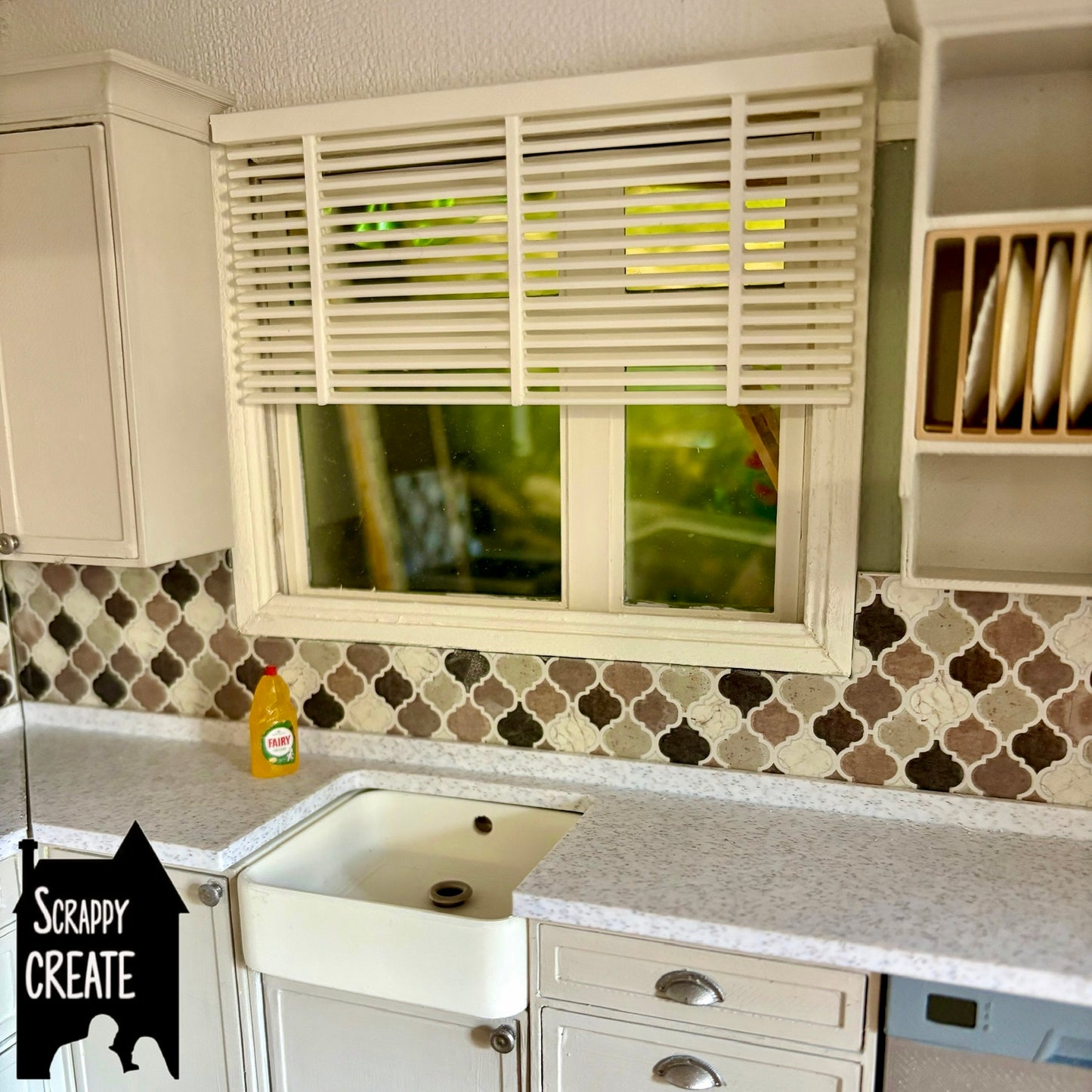 Window Venetian blinds small slats