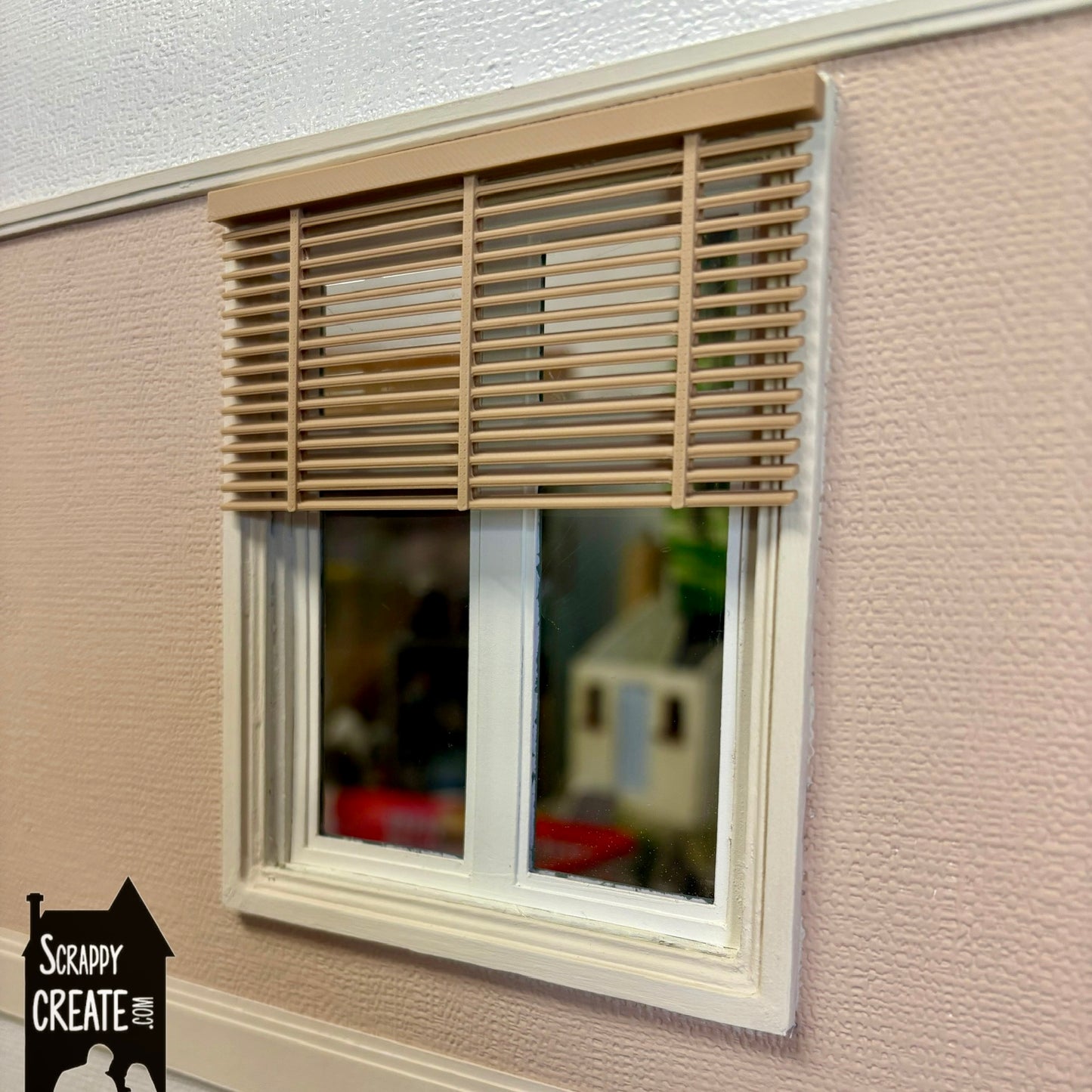 Window Venetian blinds thick slats