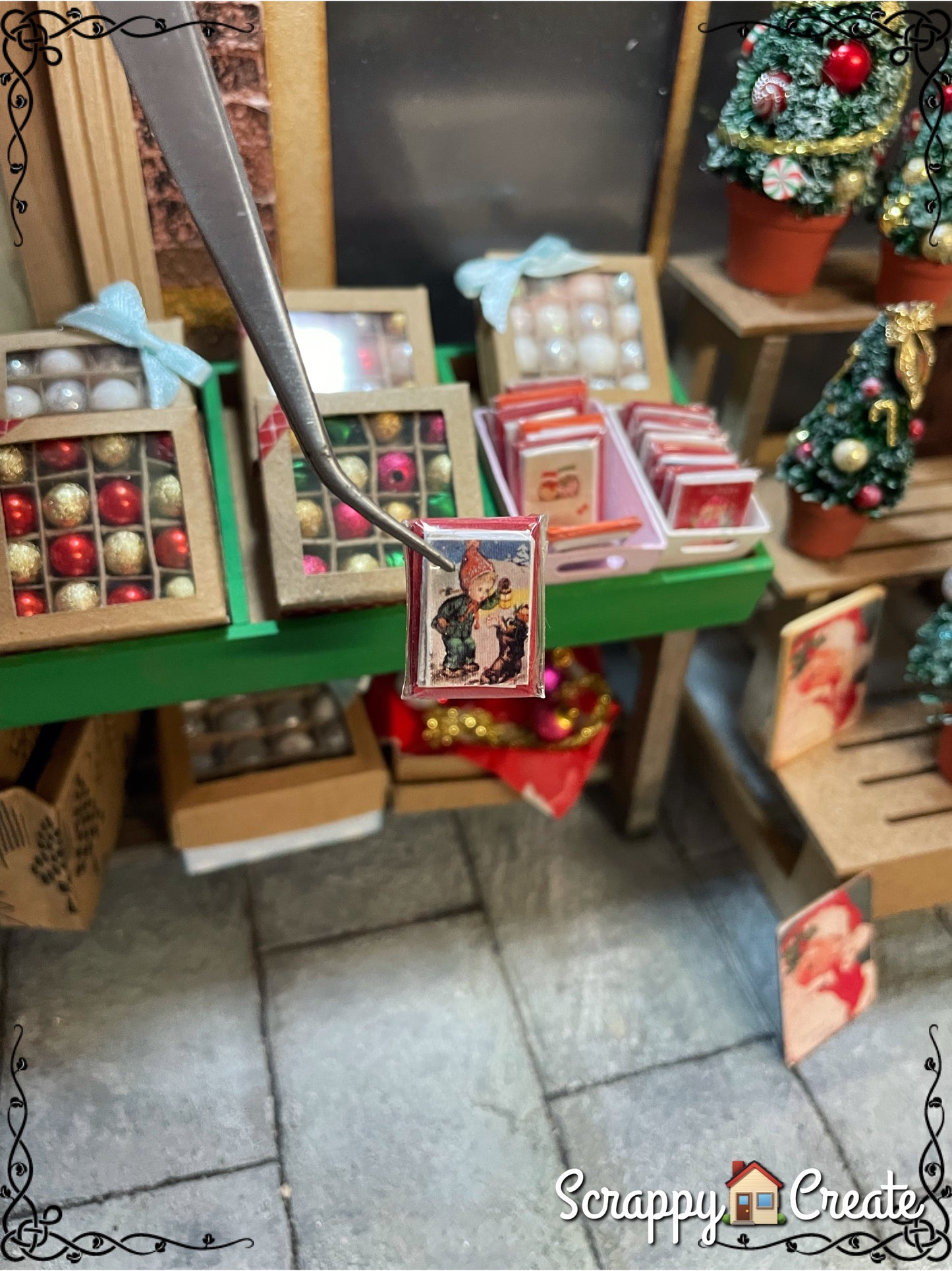 Christmas card pack dollshouse 1/12th scale