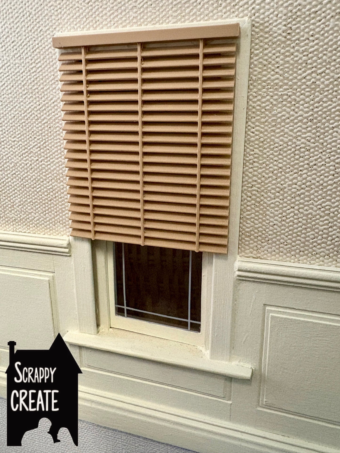 Window Venetian blinds thick slats