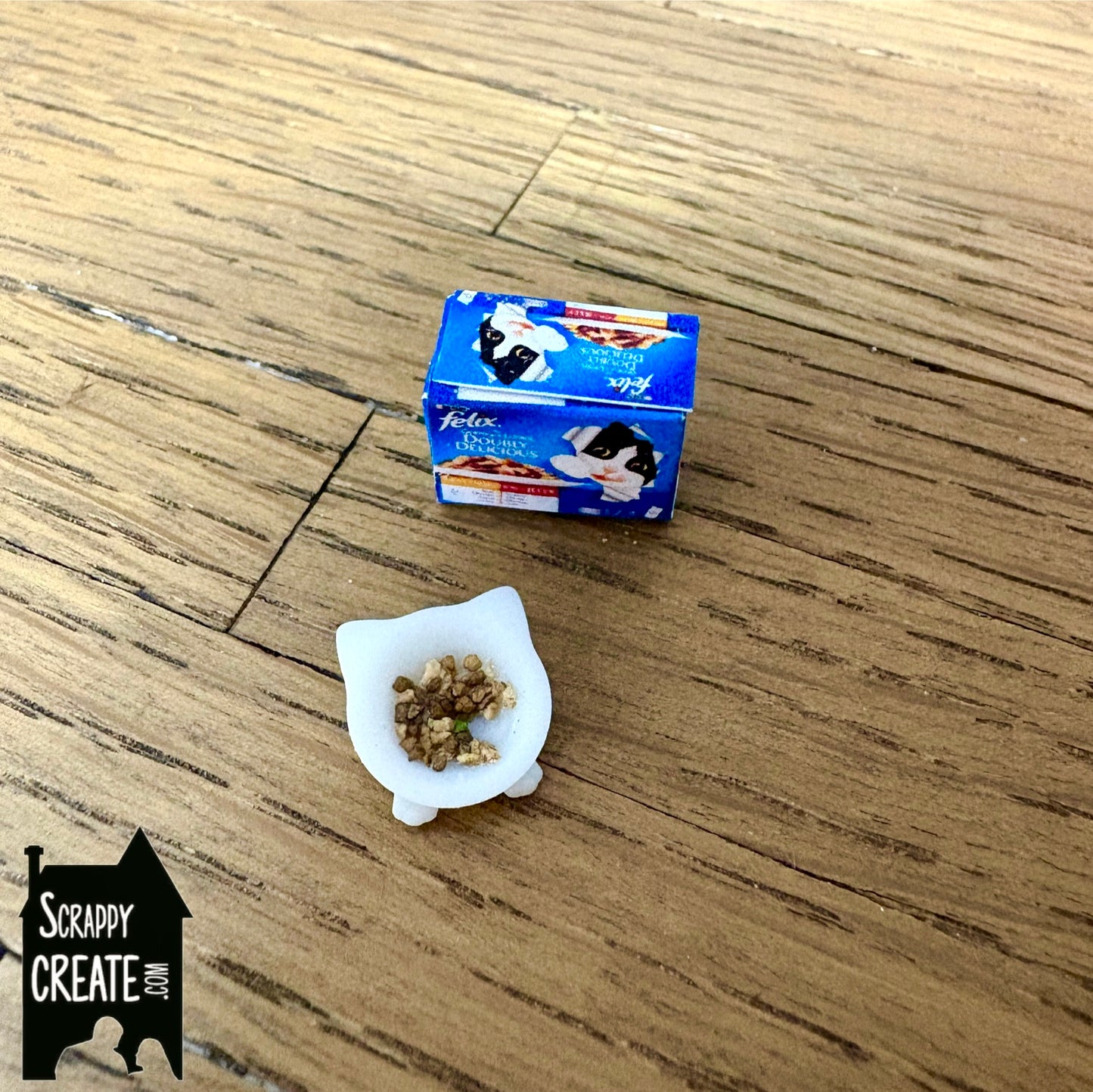 Cat bowl filled with food