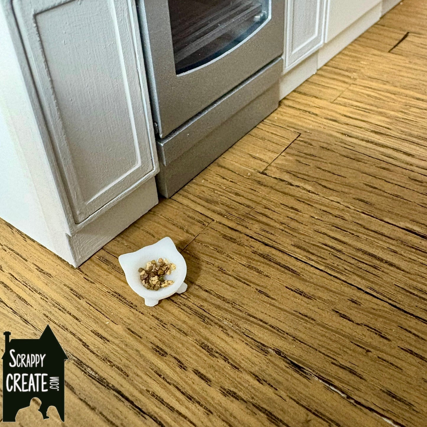 Cat bowl filled with food