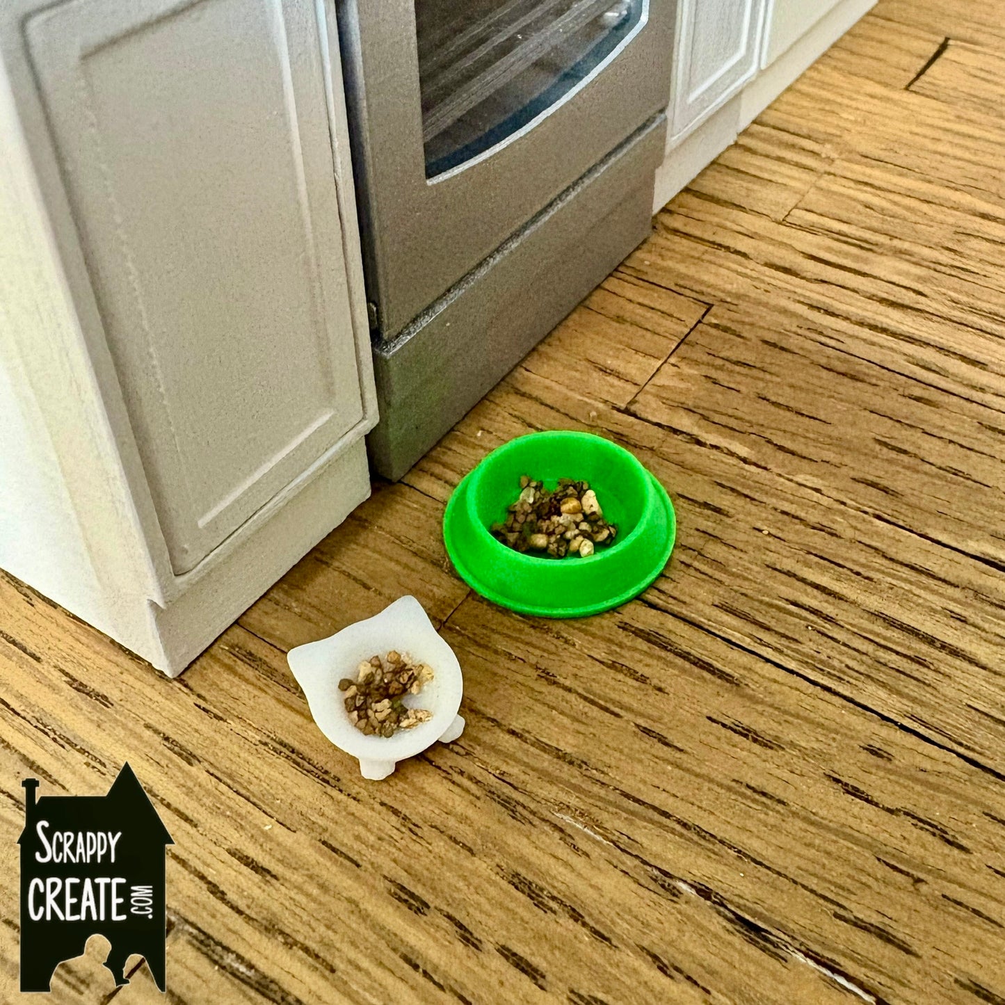 Cat bowl filled with food