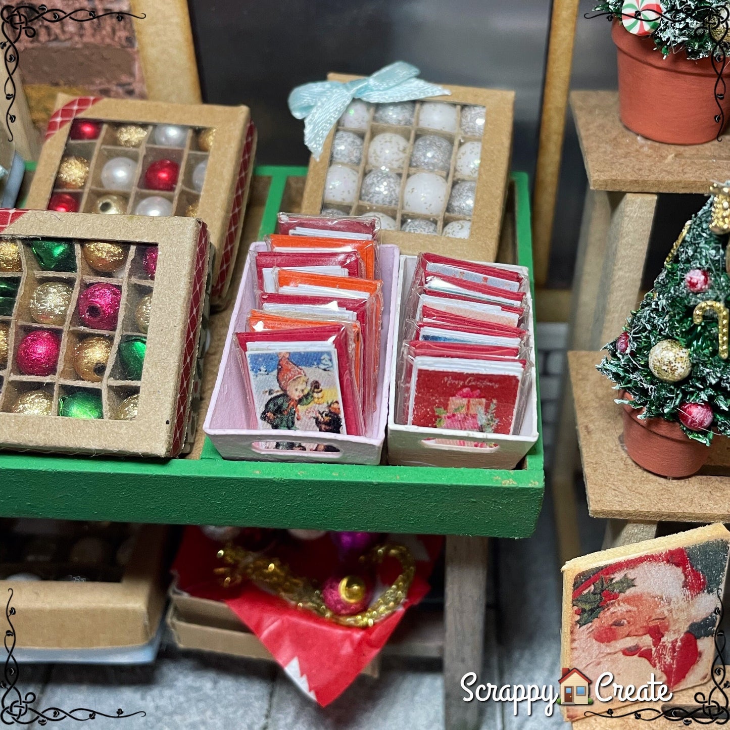 Christmas card pack dollshouse 1/12th scale